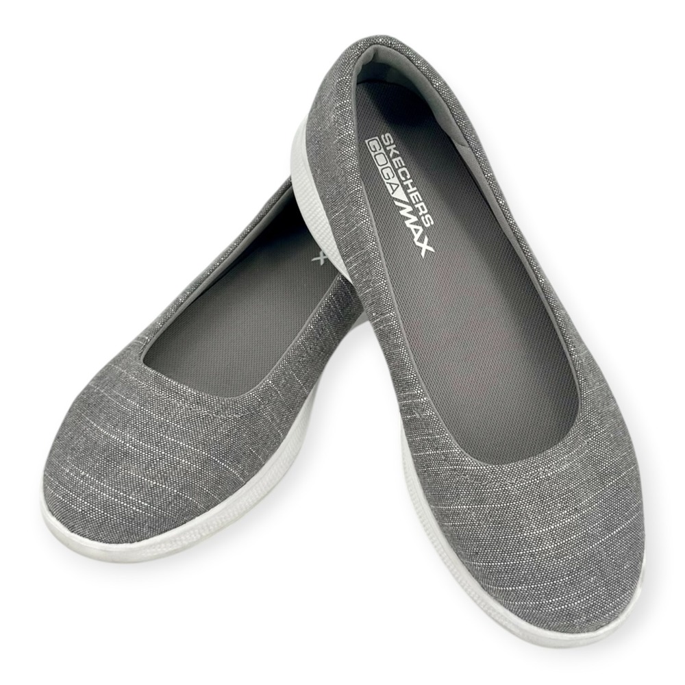 Skechers Go Step Ballet Flats Sneakers Women's Size 7 Gray Slip On Goga Mat